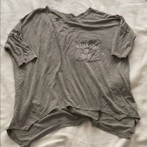 Grey shirt-log sleeve